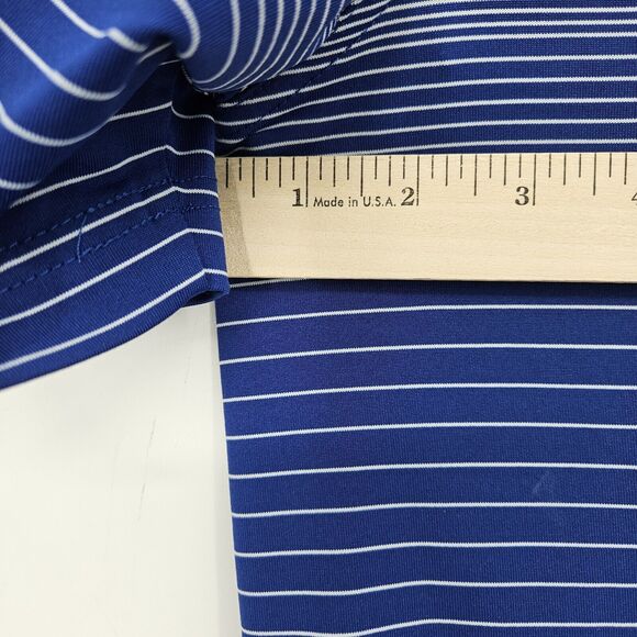 Vineyard Vines Shirt Mens Large Polo Short Sleeve Casual Preppy Striped Blue - Picture 7 of 10